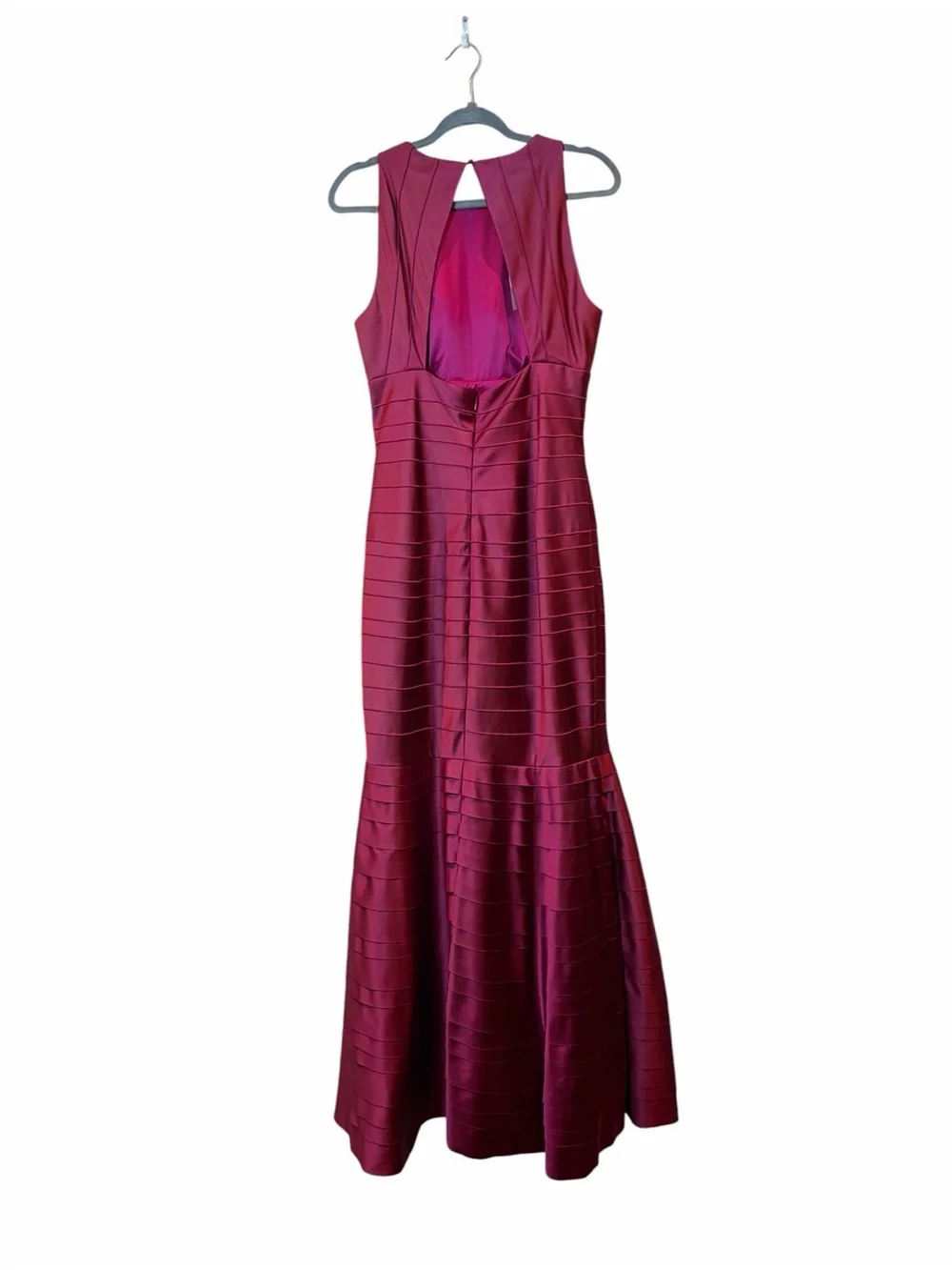NWT- Kay Unger Magenta Mermaid Formal Gown Size-14 - Picture 2 of 10